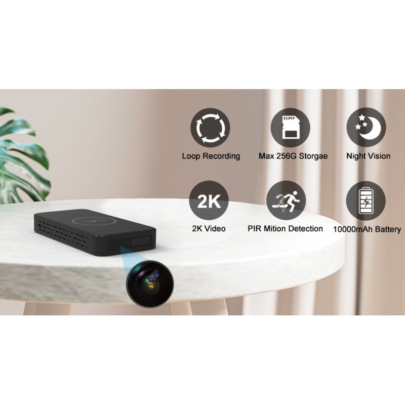 Back-up batterij camera 180 dagen in 2K bewegingsdetectie
