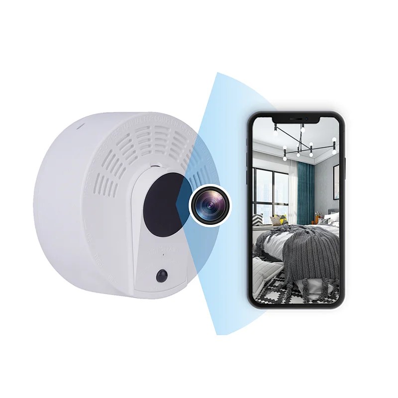 Détecteur de fumée caméra espion WIFI longue autonomie 1 an détection de mouvement