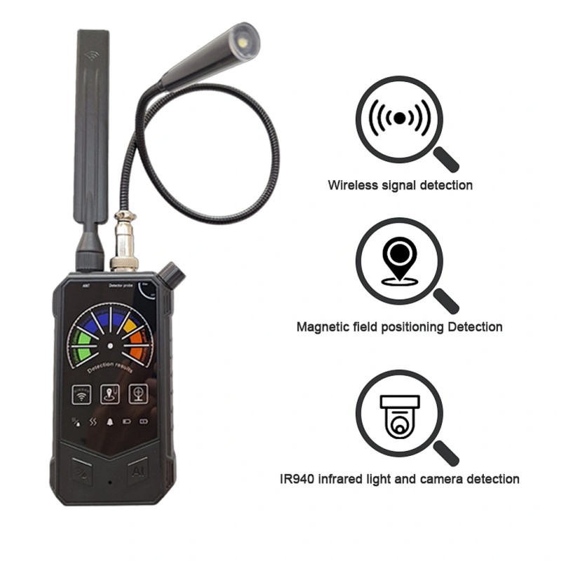 Camera Microphone GPS Tracker Detector