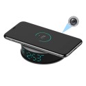 Full HD WiFi camera in wekker met draadloos opladen
