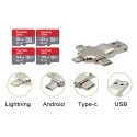 Micro SD-kaartlezer compatibel met iPhone en Android